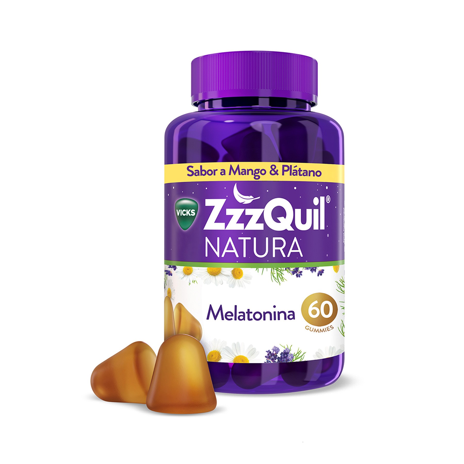 ZzzQuil NATURA Gominolas de Melatonina 1mg y Valeriana 60u